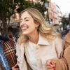 three people laughing