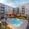 a swimming pool in a courtyard